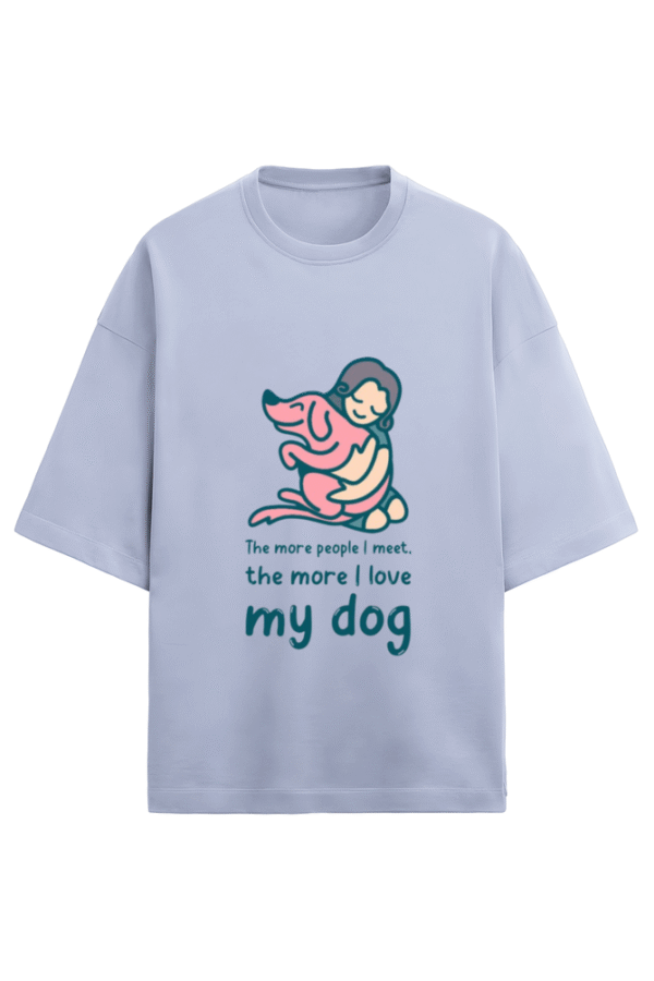 Love My Dog More |Unisex|Paw-Printed-Tee